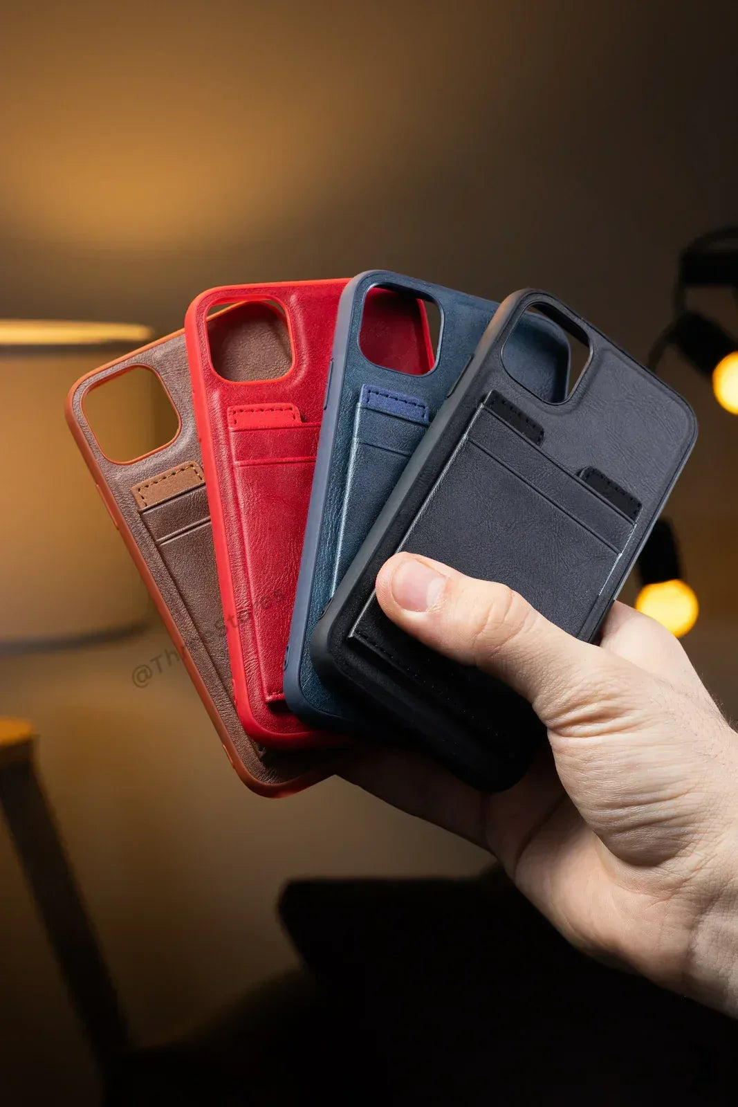 Hdd Leather Slim invisible Card Case iPhone 11 - Three