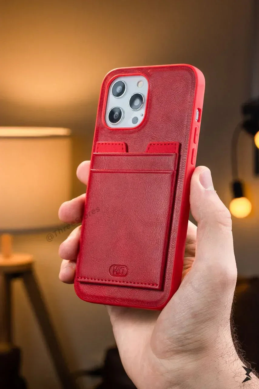 Hdd Leather Slim invisible Card Case iPhone 12 Pro Max - Three