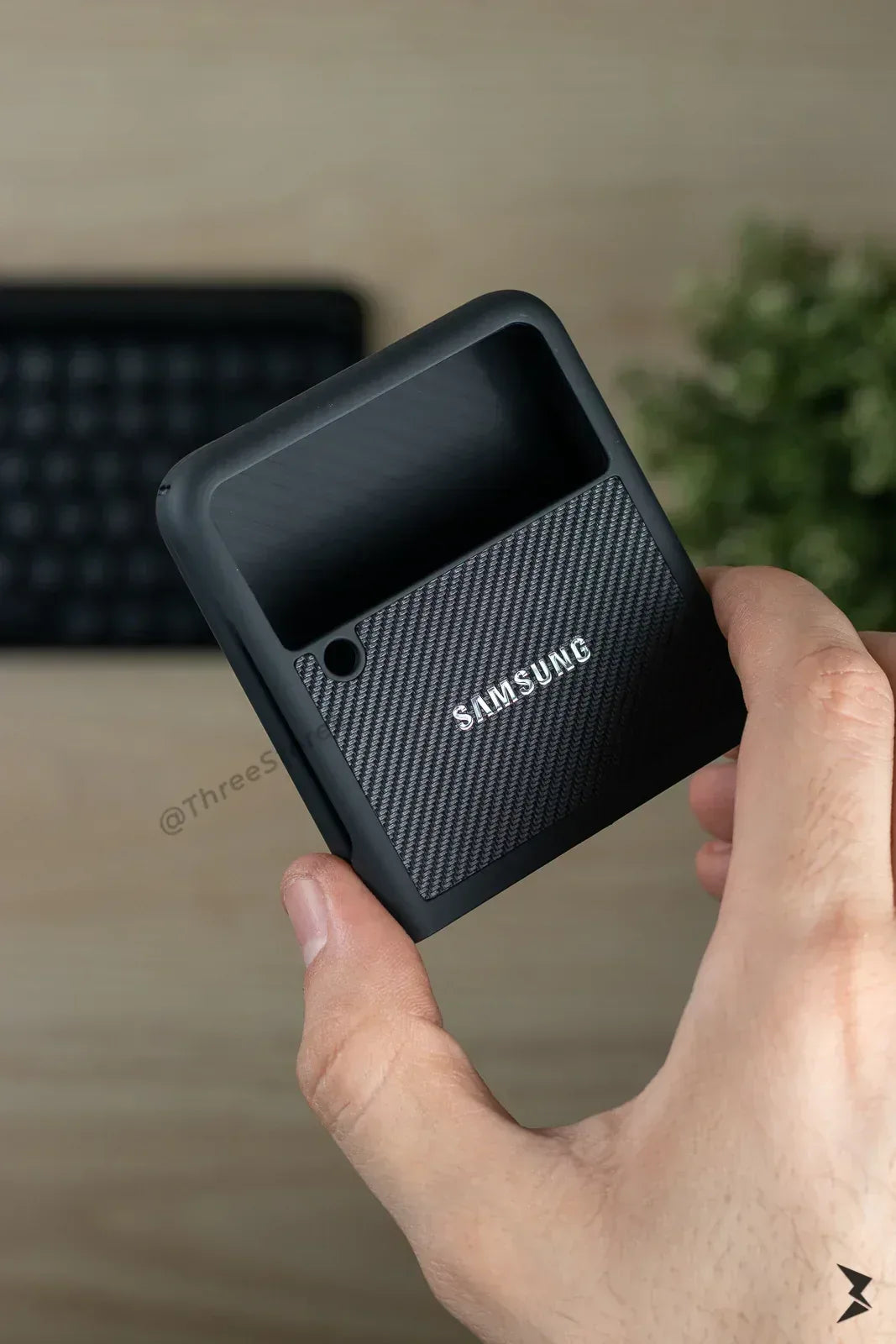 Leather Frame Case Samsung Z Flip 3 - Three