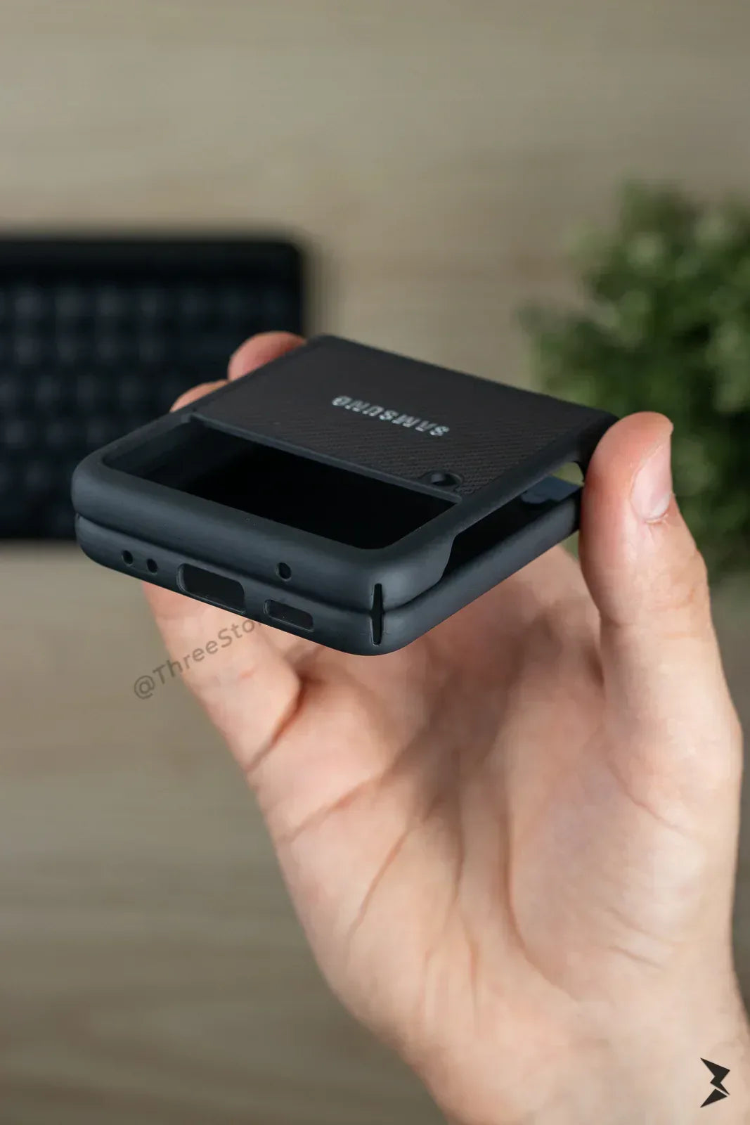 Leather Frame Case Samsung Z Flip 3 - Three