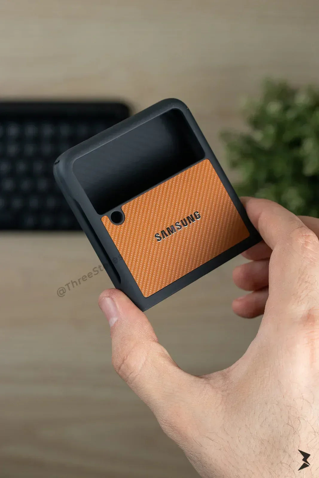 Leather Frame Case Samsung Z Flip 3 - Three