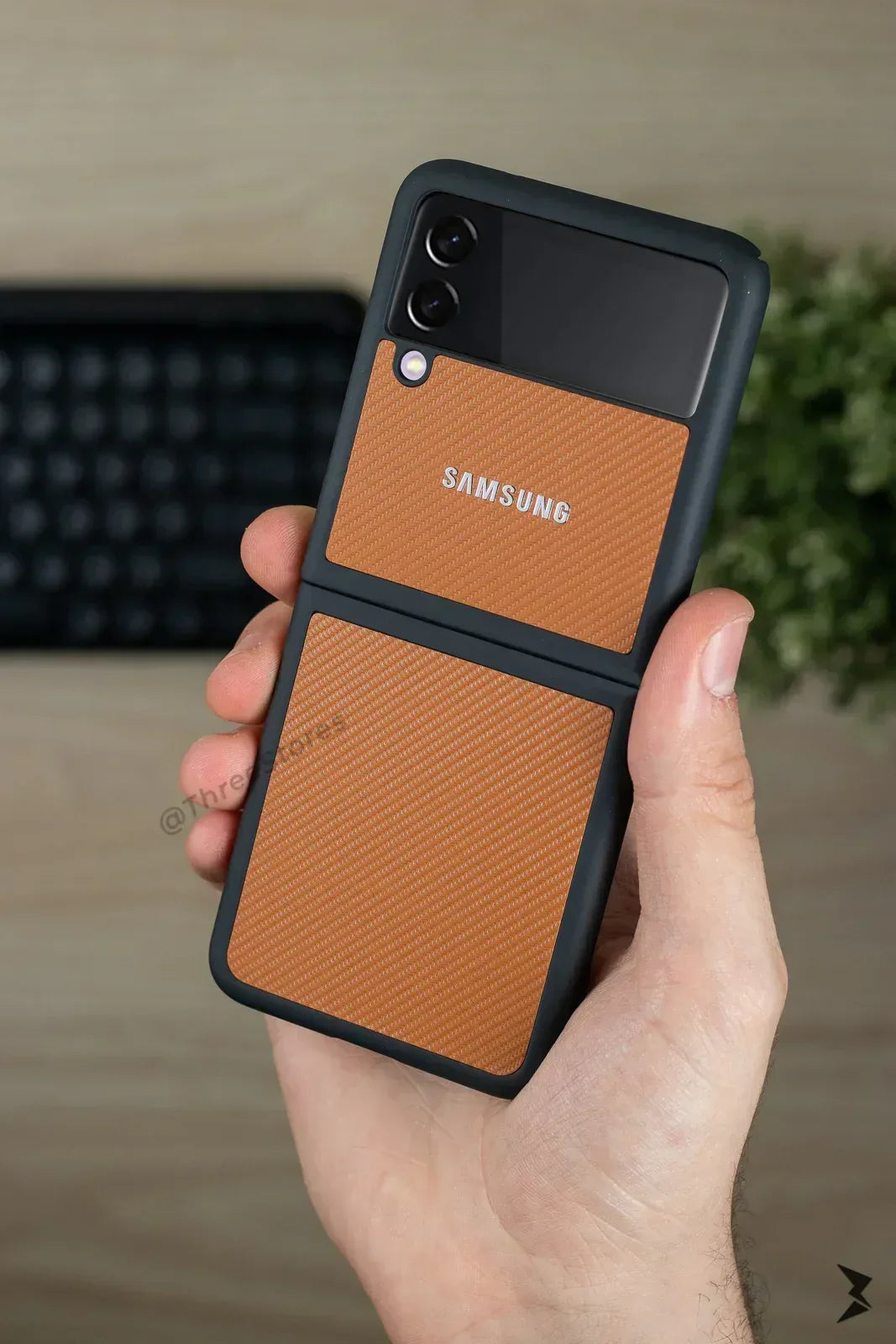Leather Frame Case Samsung Z Flip 3 - Three