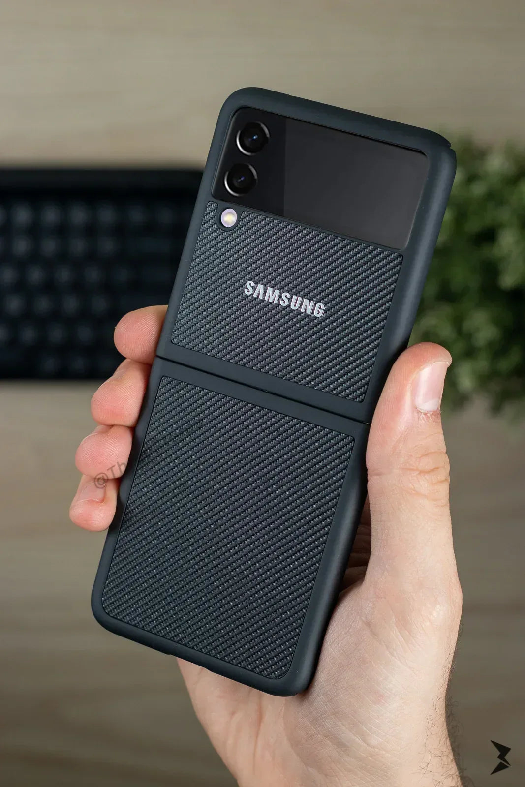 Leather Frame Case Samsung Z Flip 3 - Three