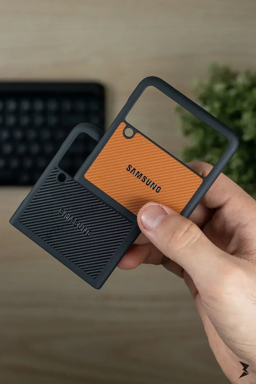 Leather Frame Case Samsung Z Flip 3 - Three