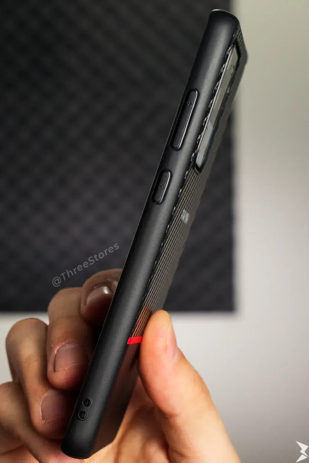 Black Fiber Protective Case Samsung S20 Ultra - Three