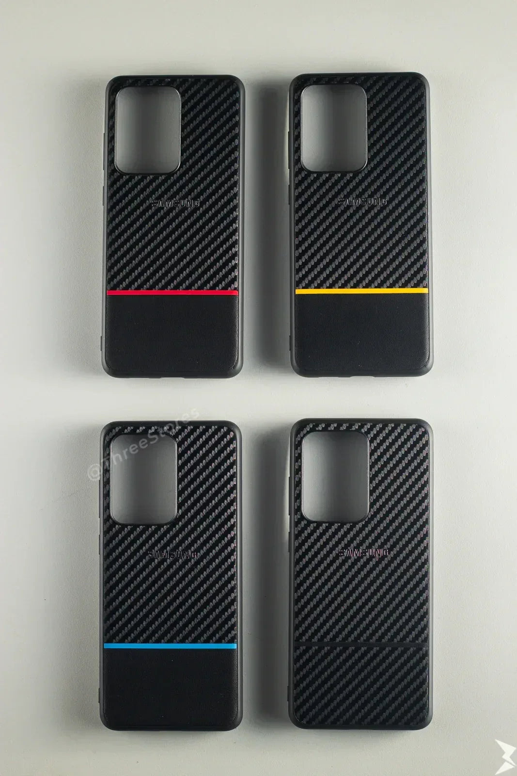 Black Fiber Protective Case Samsung S20 Ultra - Three