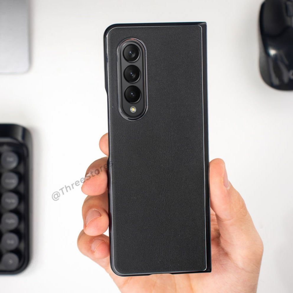 Leather Glossy Frame Case Samsung Z Fold 4