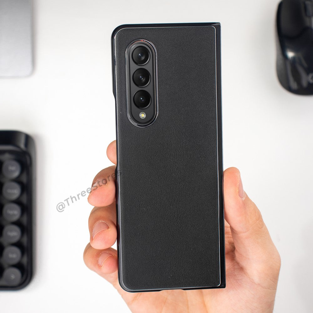 Leather Glossy Frame Case Samsung Z Fold 4