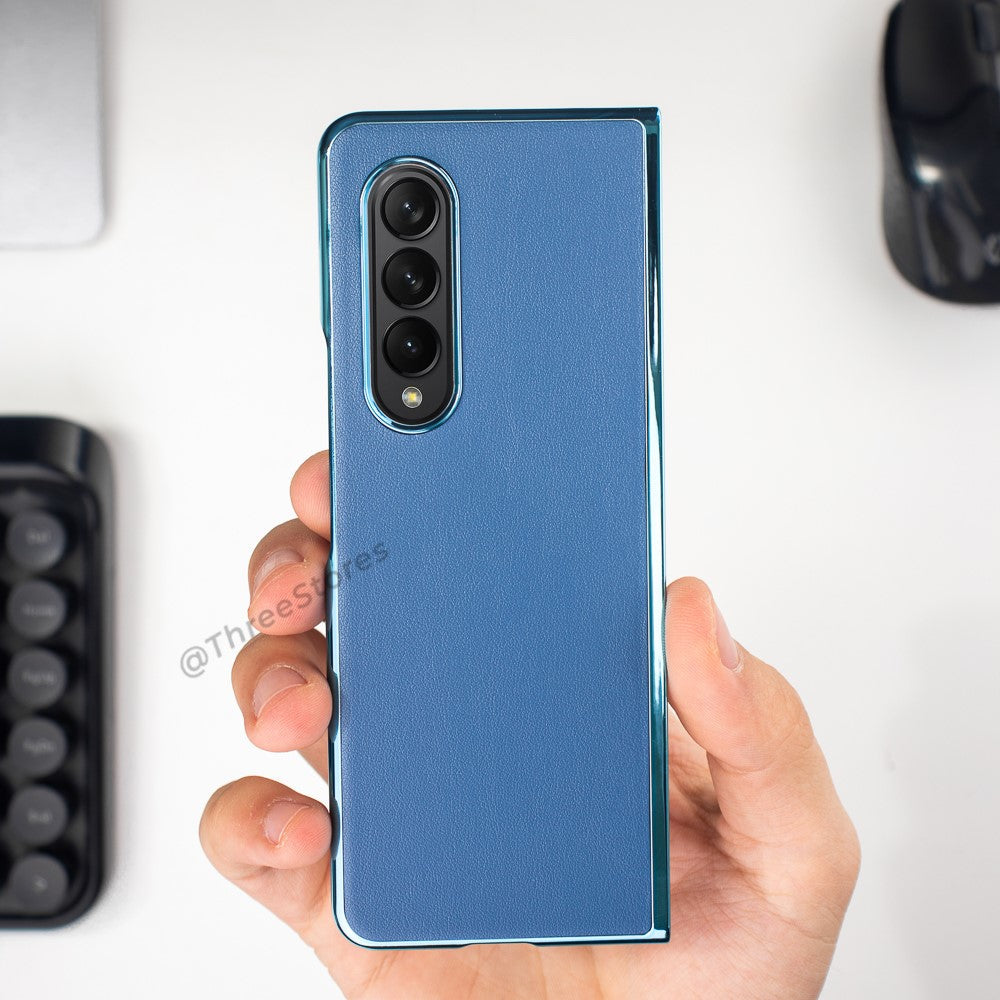 Leather Glossy Frame Case Samsung Z Fold 4