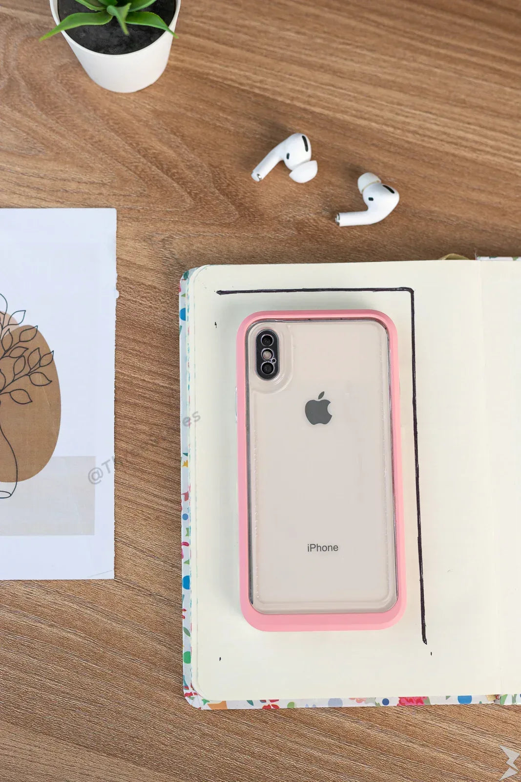 Transparent Double Farme Case iPhone X - Three