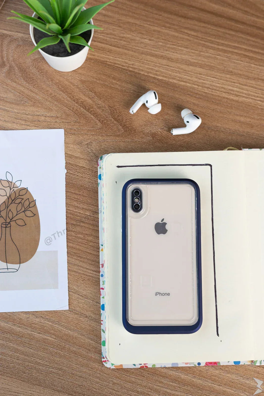 Transparent Double Farme Case iPhone X - Three