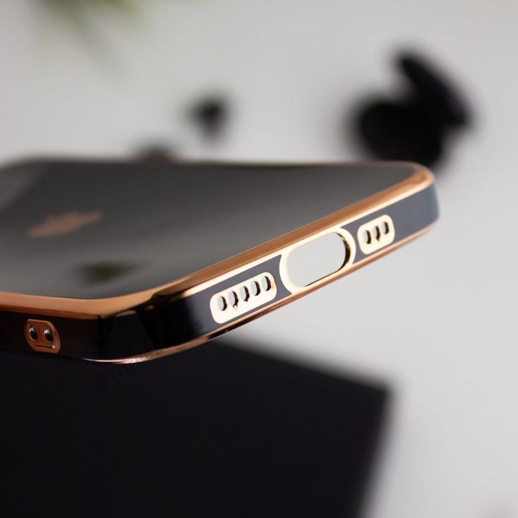 Plating Gold Lens Protection Case iPhone 13 Pro Max