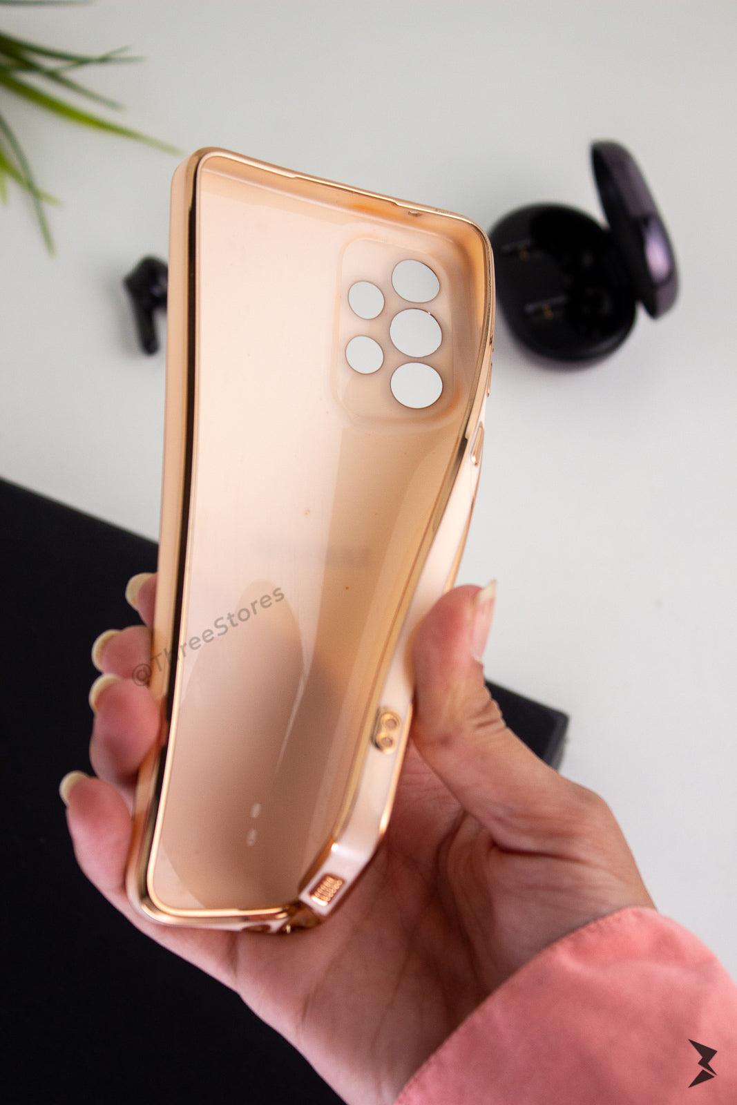 Plating Gold Lens Protection Case Samsung A52