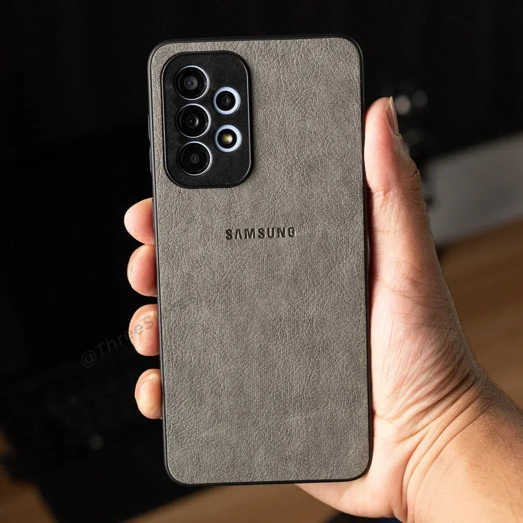 Leather Camera Protection Case Samsung A73 - Three