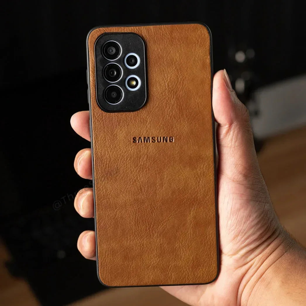 Leather Camera Protection Case Samsung A73 - Three