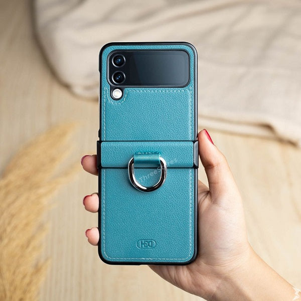 HDD Ring Leather Case Samsung Z Flip 4