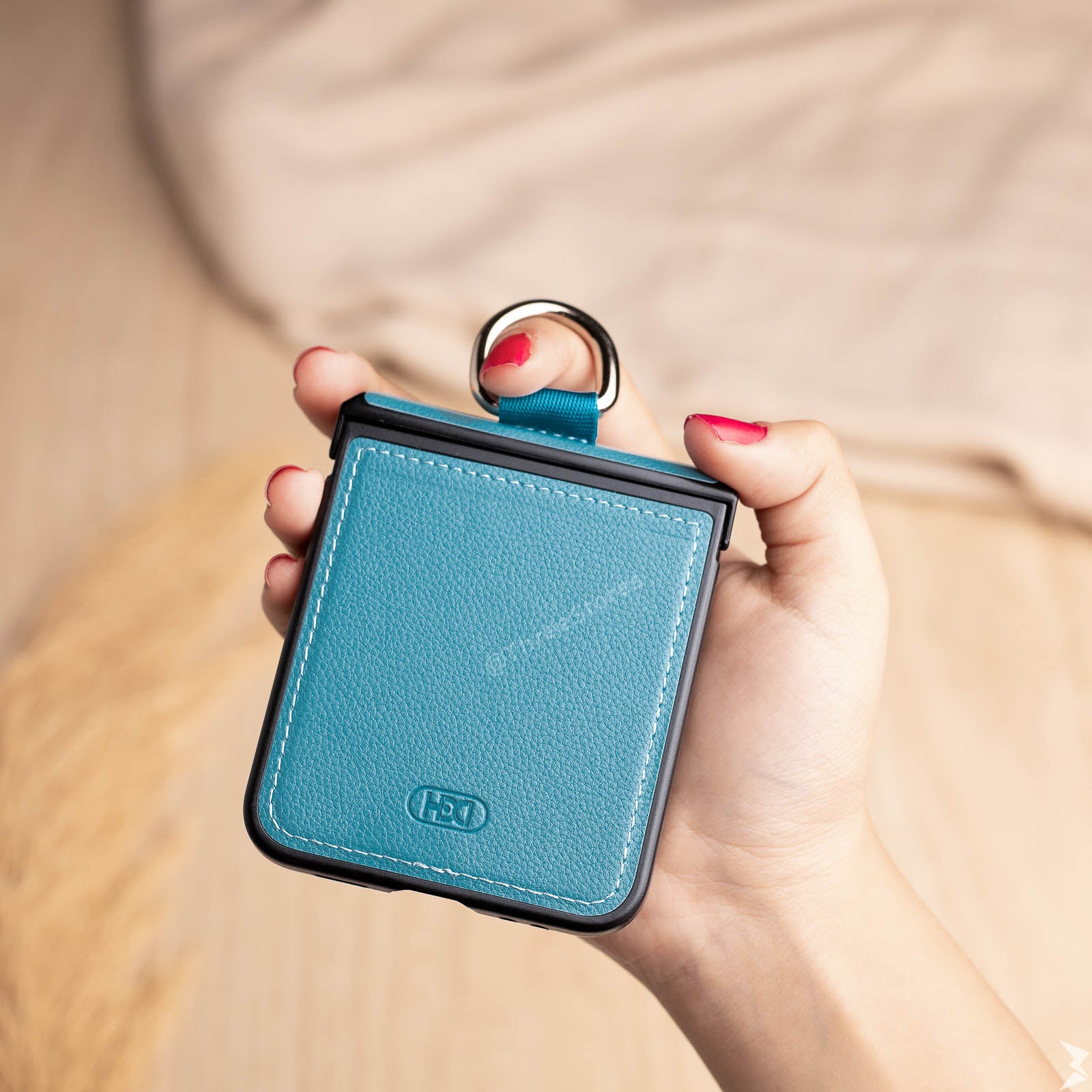 HDD Ring Leather Case Samsung Z Flip 3