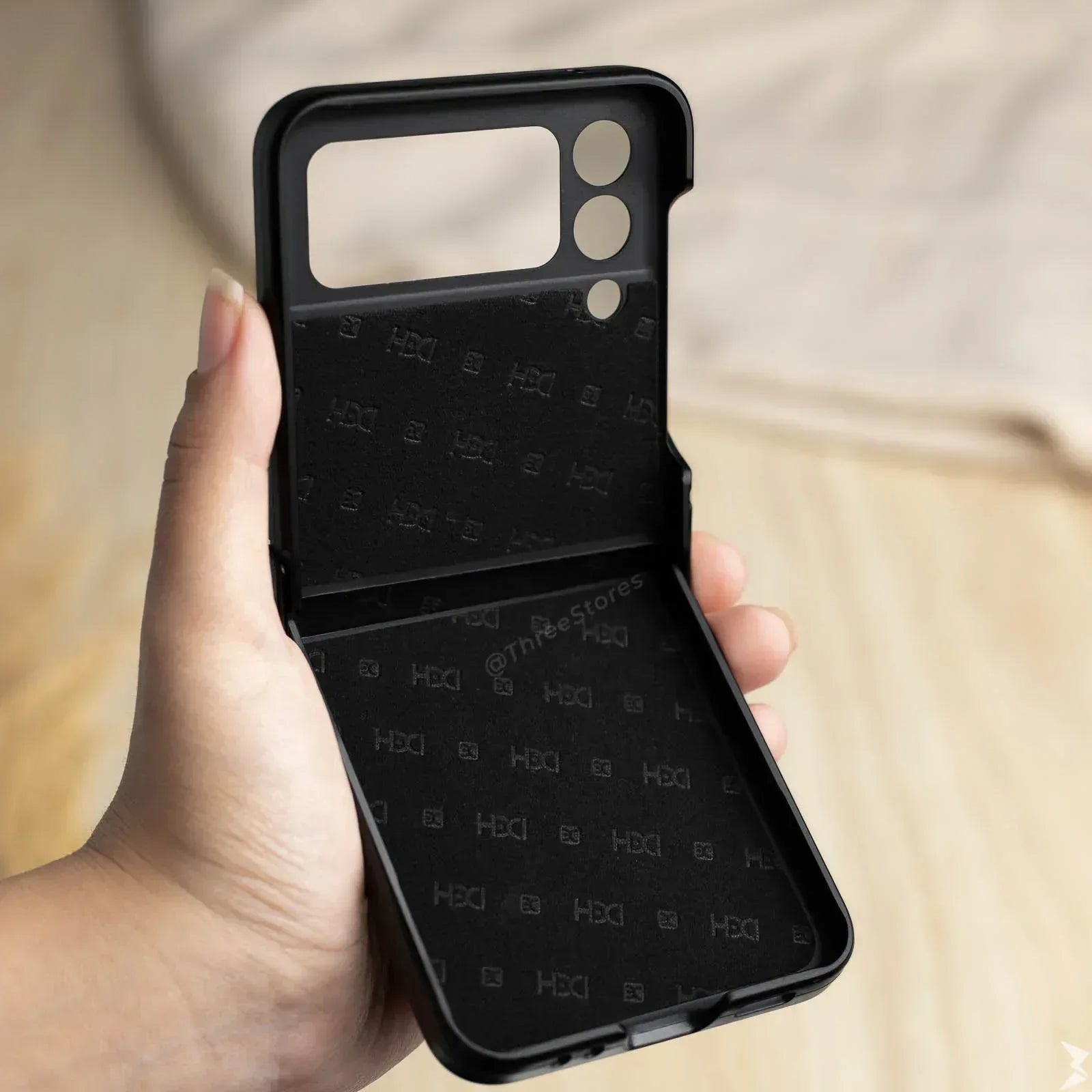 HDD Ring Leather Case Samsung Z Flip 3 - Three