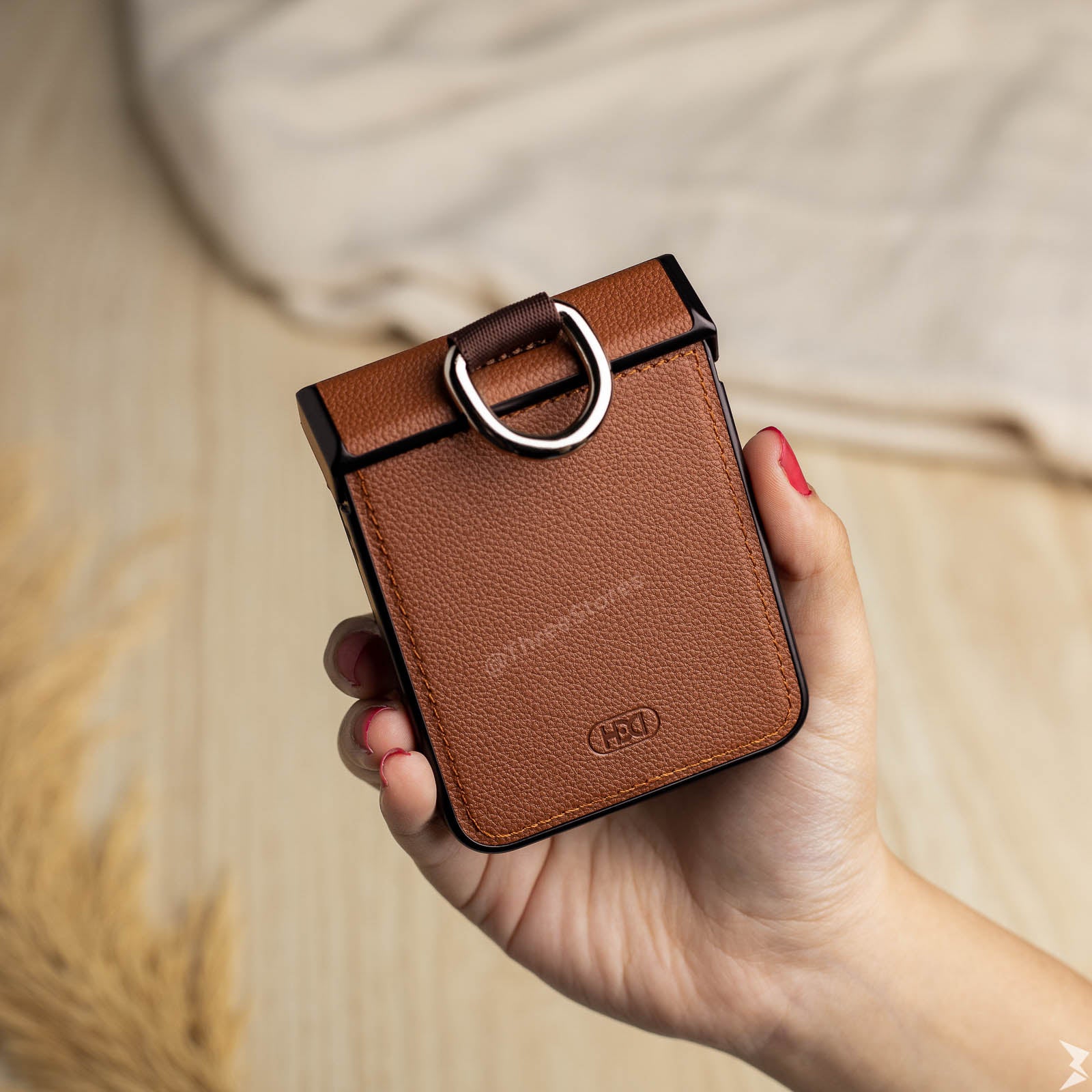 HDD Ring Leather Case Samsung Z Flip 3