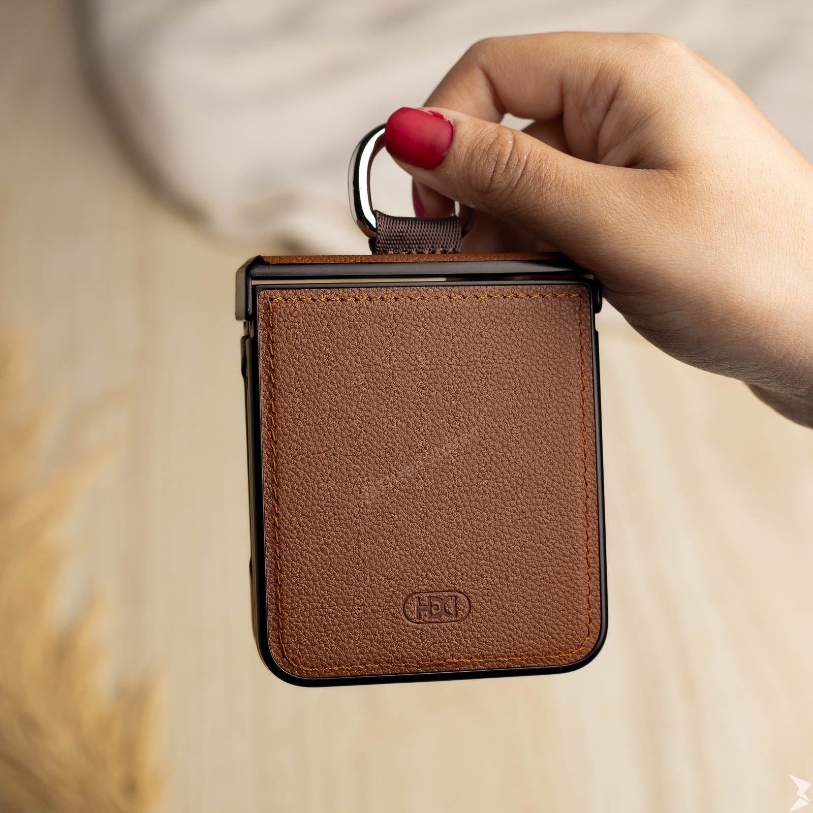 HDD Ring Leather Case Samsung Z Flip 3