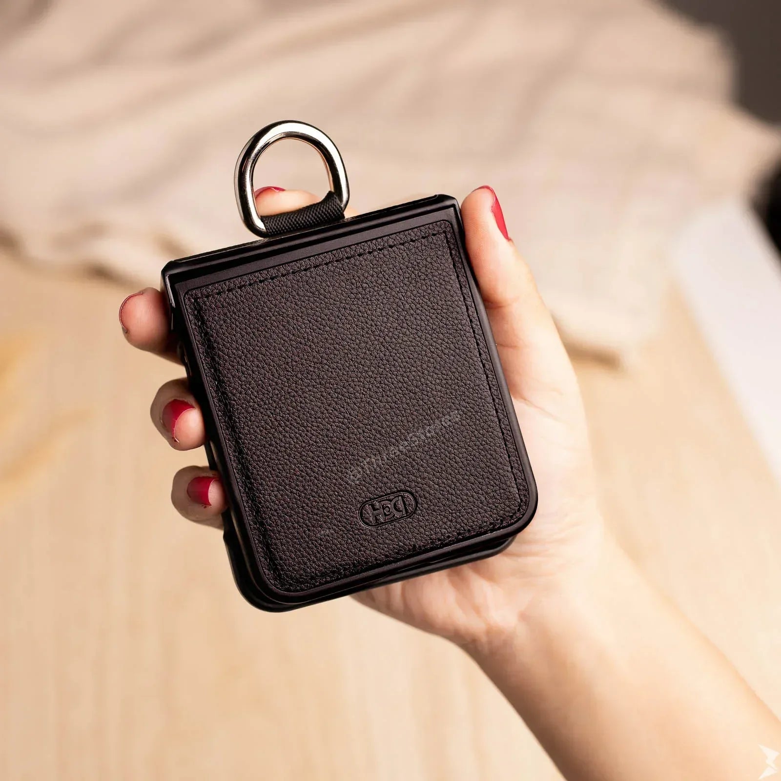 HDD Ring Leather Case Samsung Z Flip 4 - Three