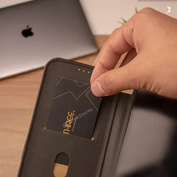 HDD Flip Wallet Leather Case iPhone 14 Pro Max - Three