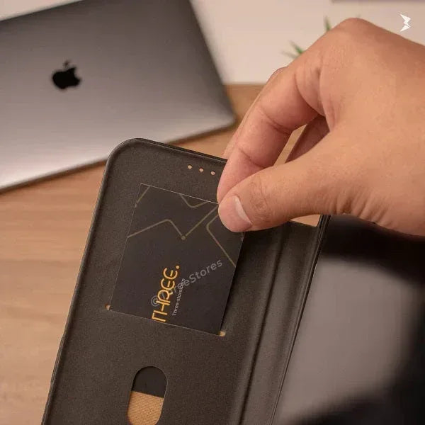 HDD Flip Wallet Leather Case iPhone 14 Pro Max - Three