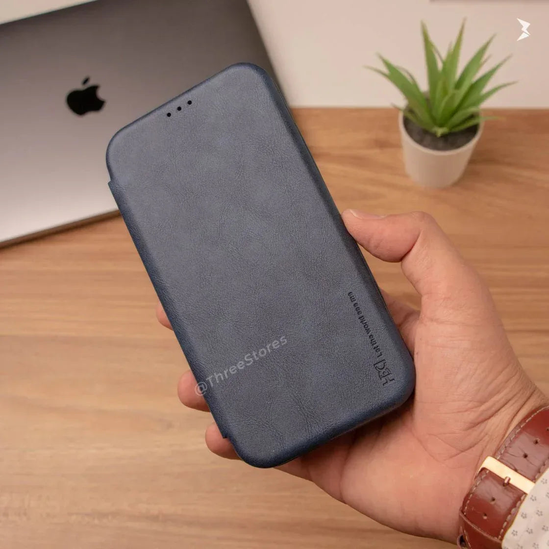 HDD Flip Wallet Leather Case iPhone 14 Pro Max - Three