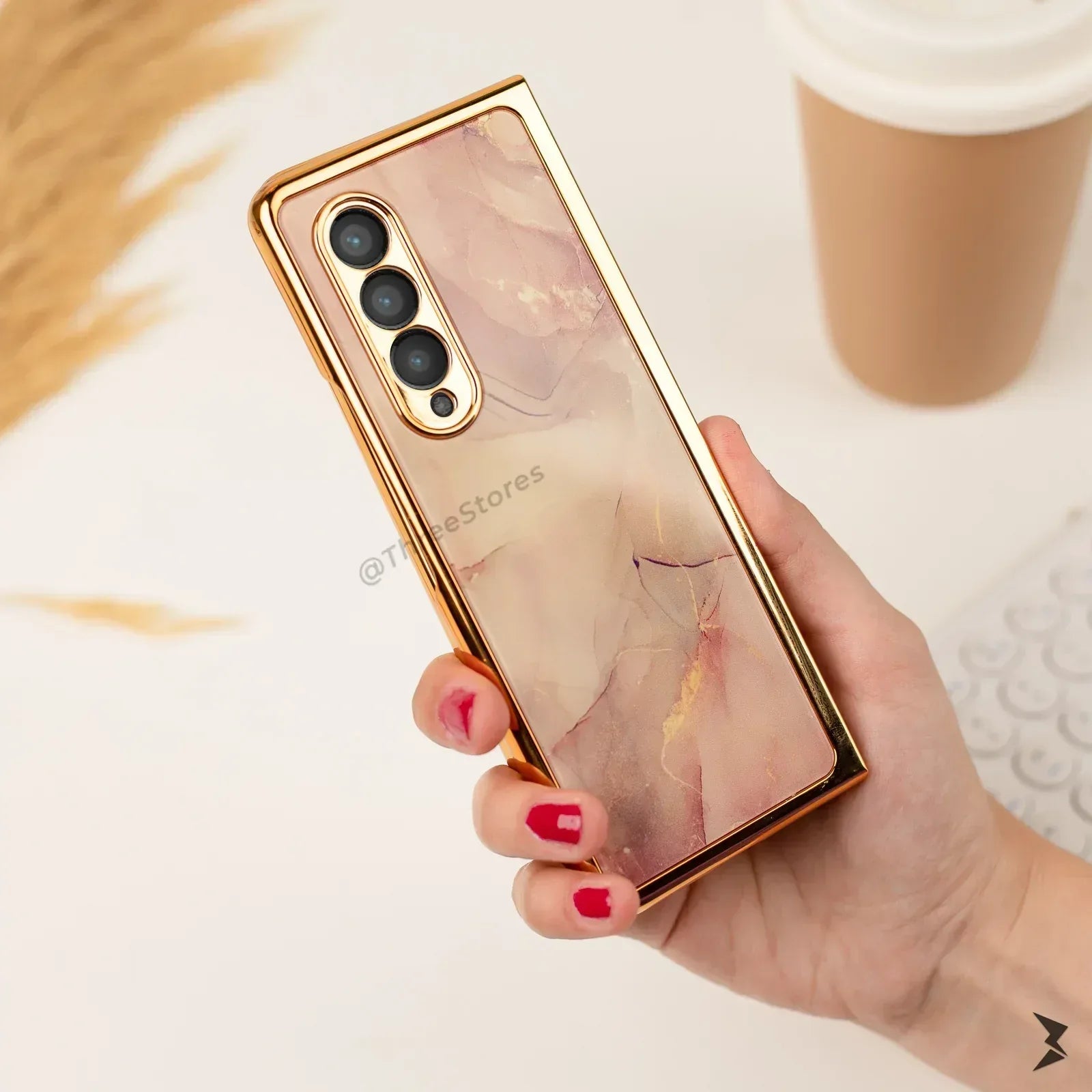 Porcelain Skin 360° Protection Case Samsung Z Fold 3 - Three