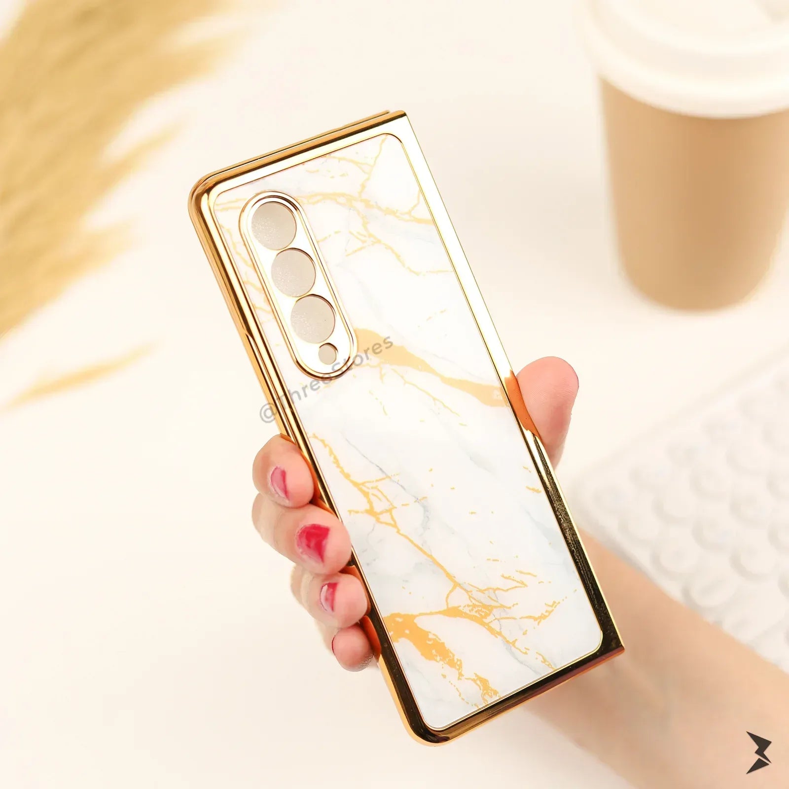 Porcelain Skin 360° Protection Case Samsung Z Fold 3 - Three