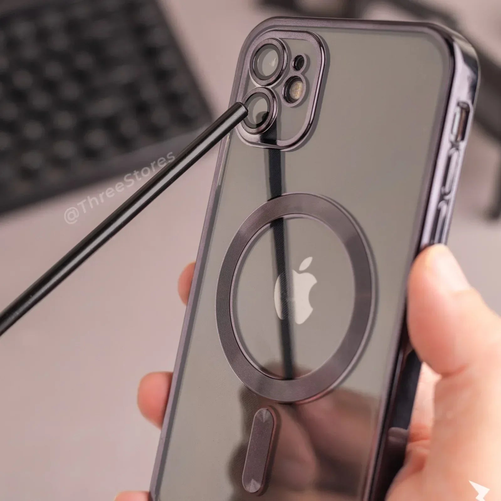 Glossy Magsafe Camera Protection Case iPhone 12 - Three