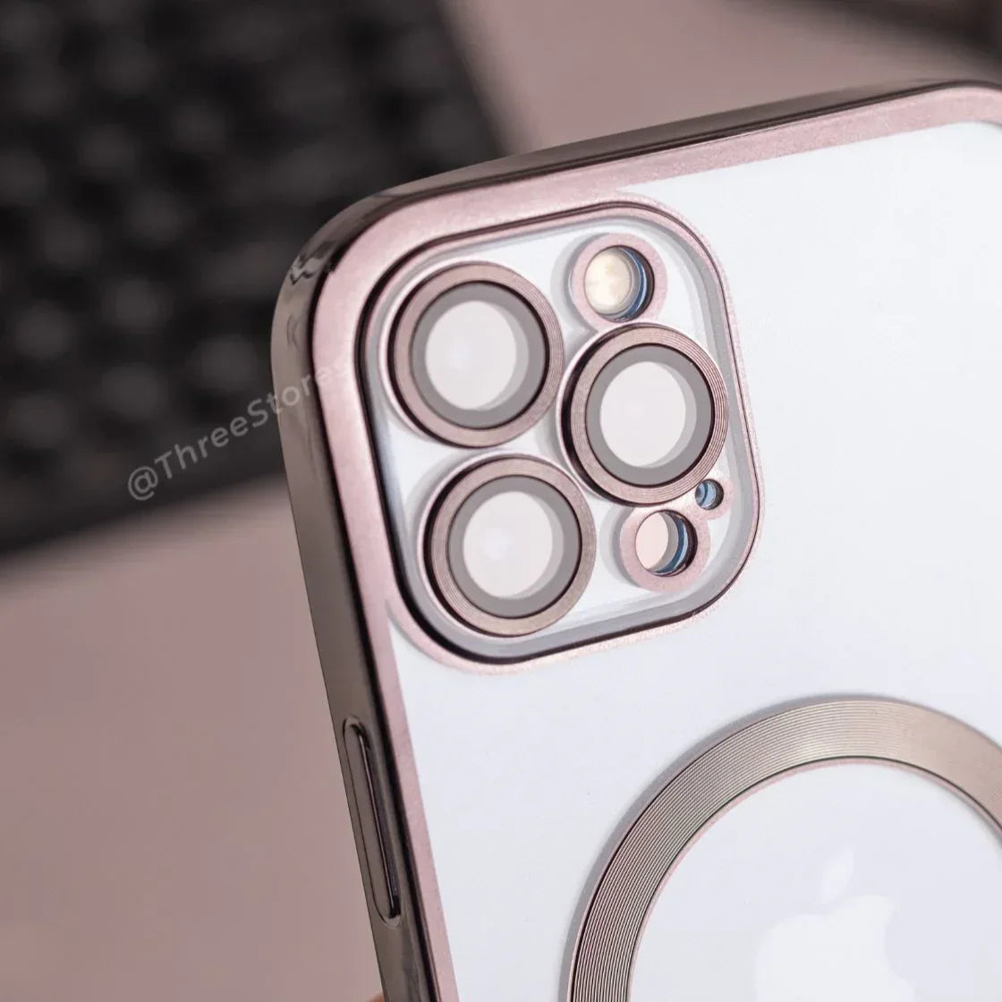 Glossy Magsafe Camera Protection Case iPhone 15 Pro - Three