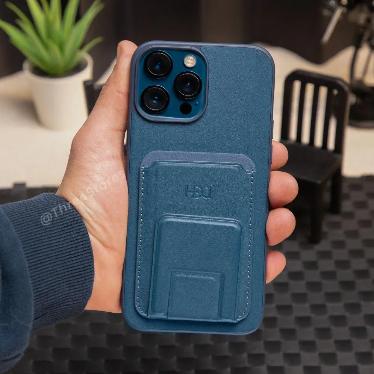 HDD Magnetic Stand Card Leather Case iPhone 12 Pro Max - Three