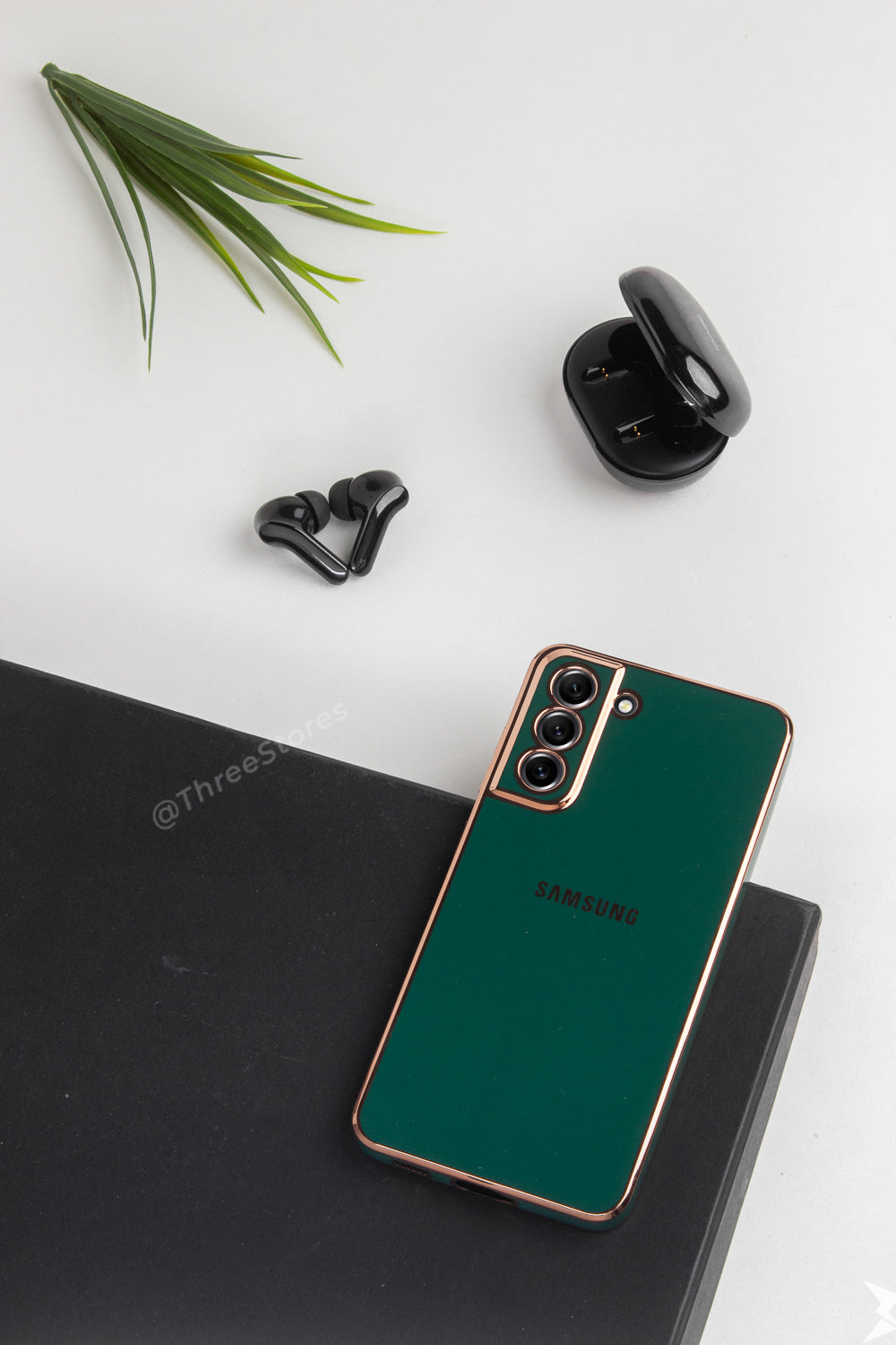 Plating Gold Lens Protection Case Samsung S21 Plus