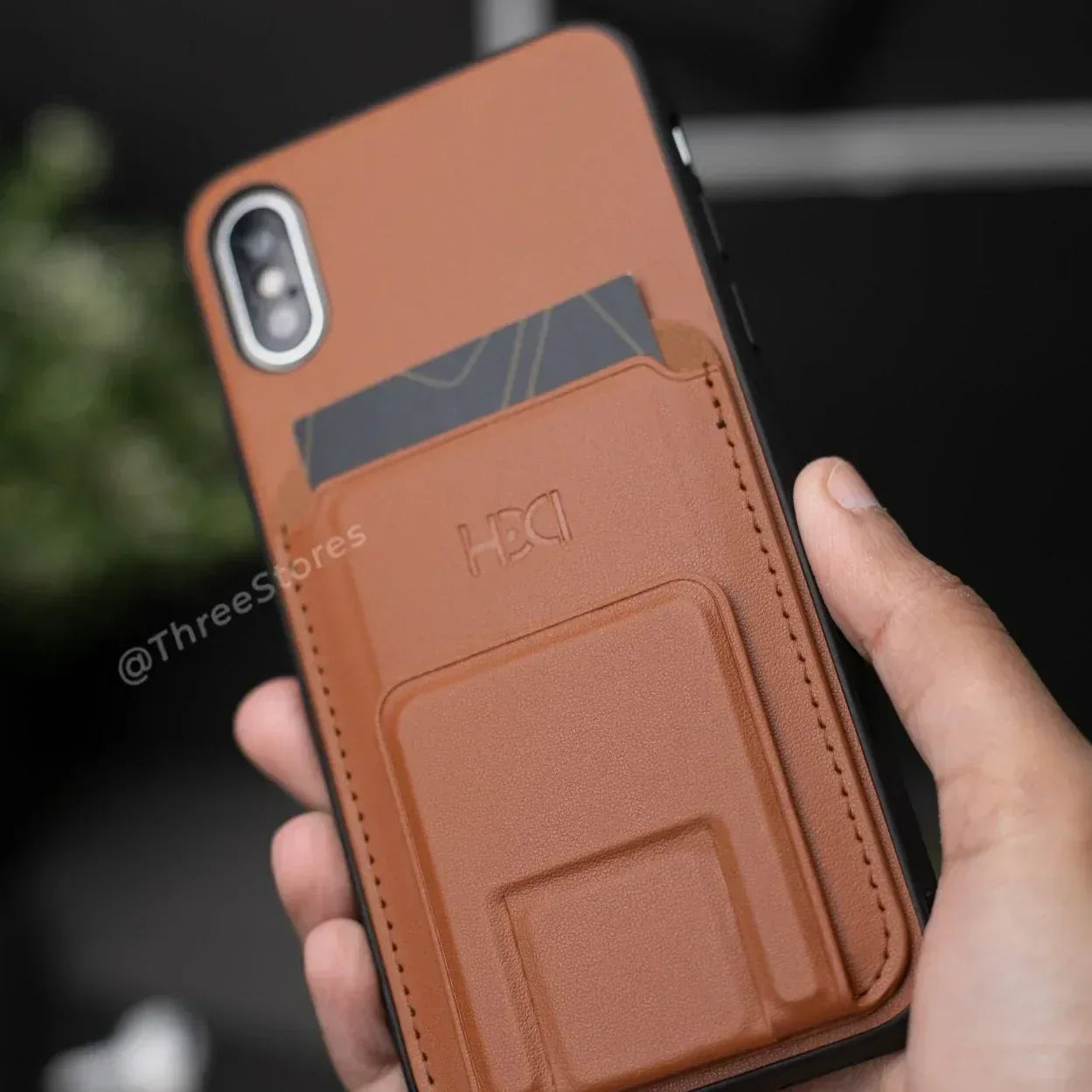 HDD Magnetic Stand Card Leather Case iPhone X Max - Three