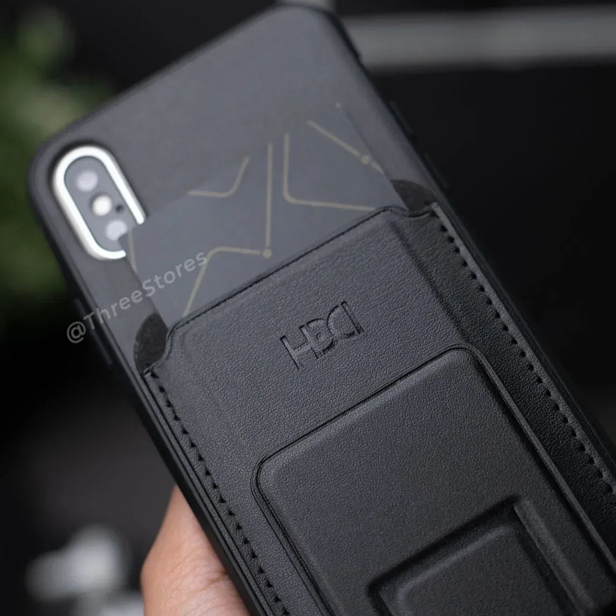 HDD Magnetic Stand Card Leather Case iPhone X - Three