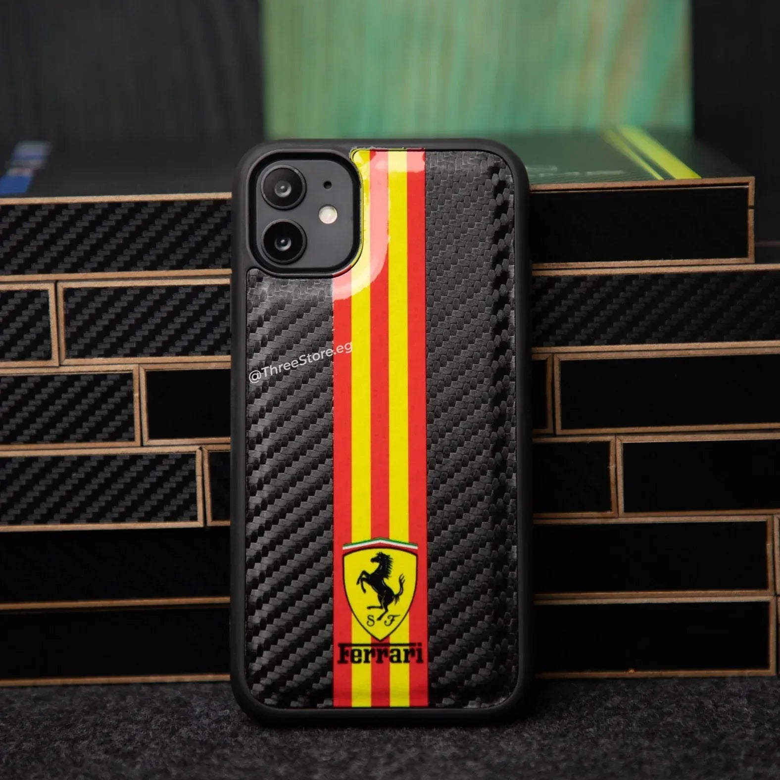 Fiber Carbon Car Brands Case iPhone 11 - Three