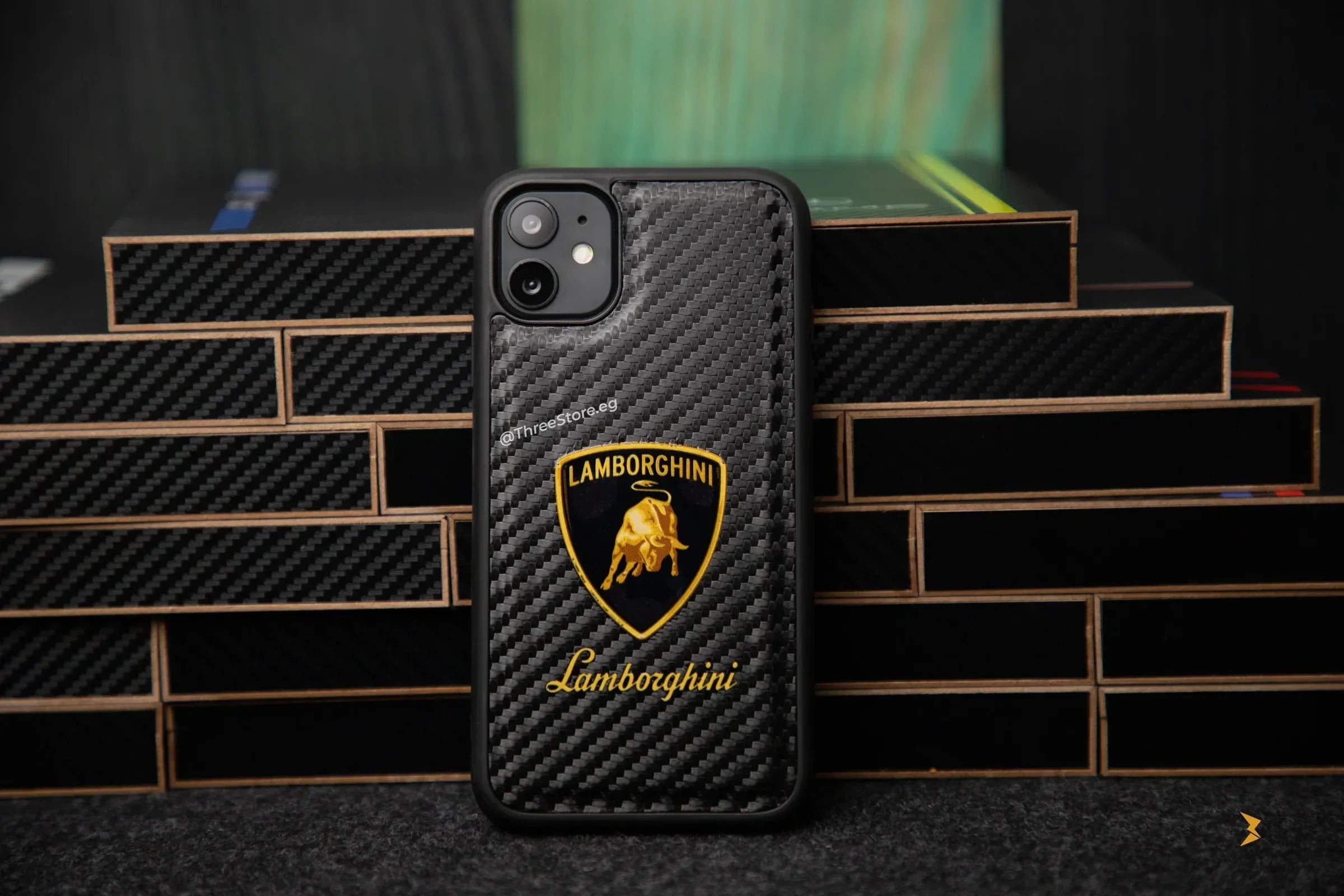 Fiber Carbon Car Brands Case iPhone 11 - Three