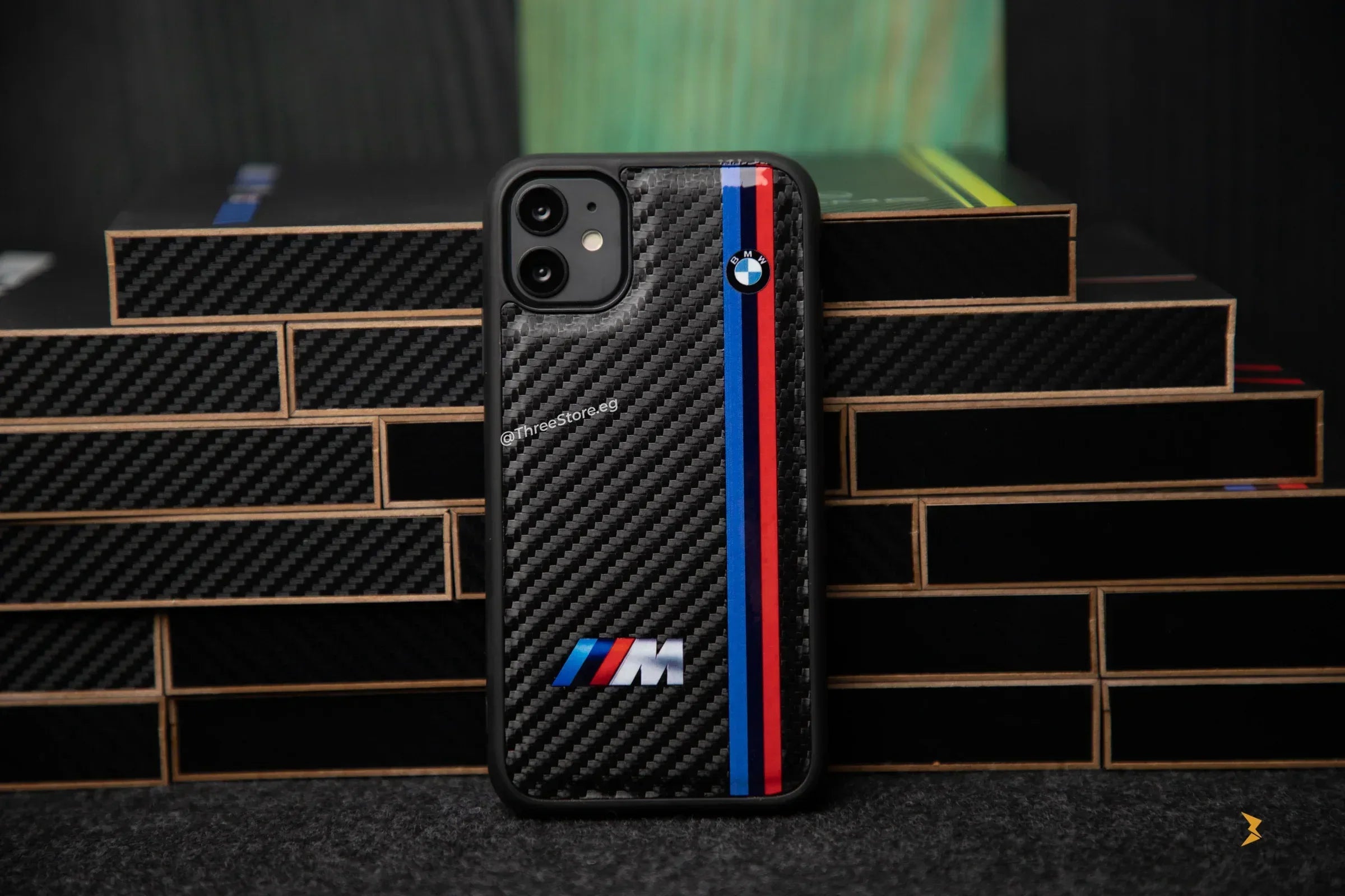 Fiber Carbon Car Brands Case iPhone 11 - Three