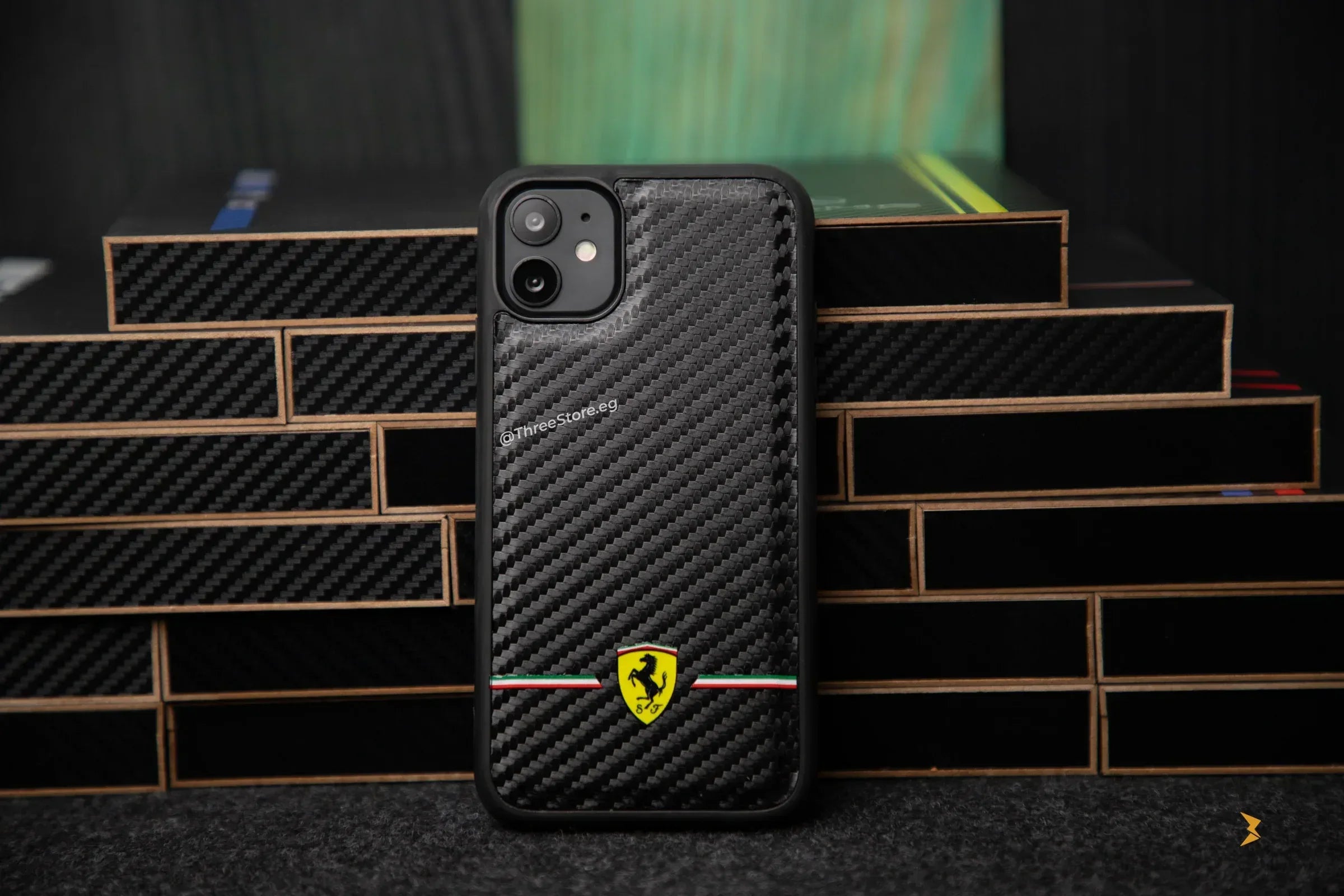 Fiber Carbon Car Brands Case iPhone 11 - Three