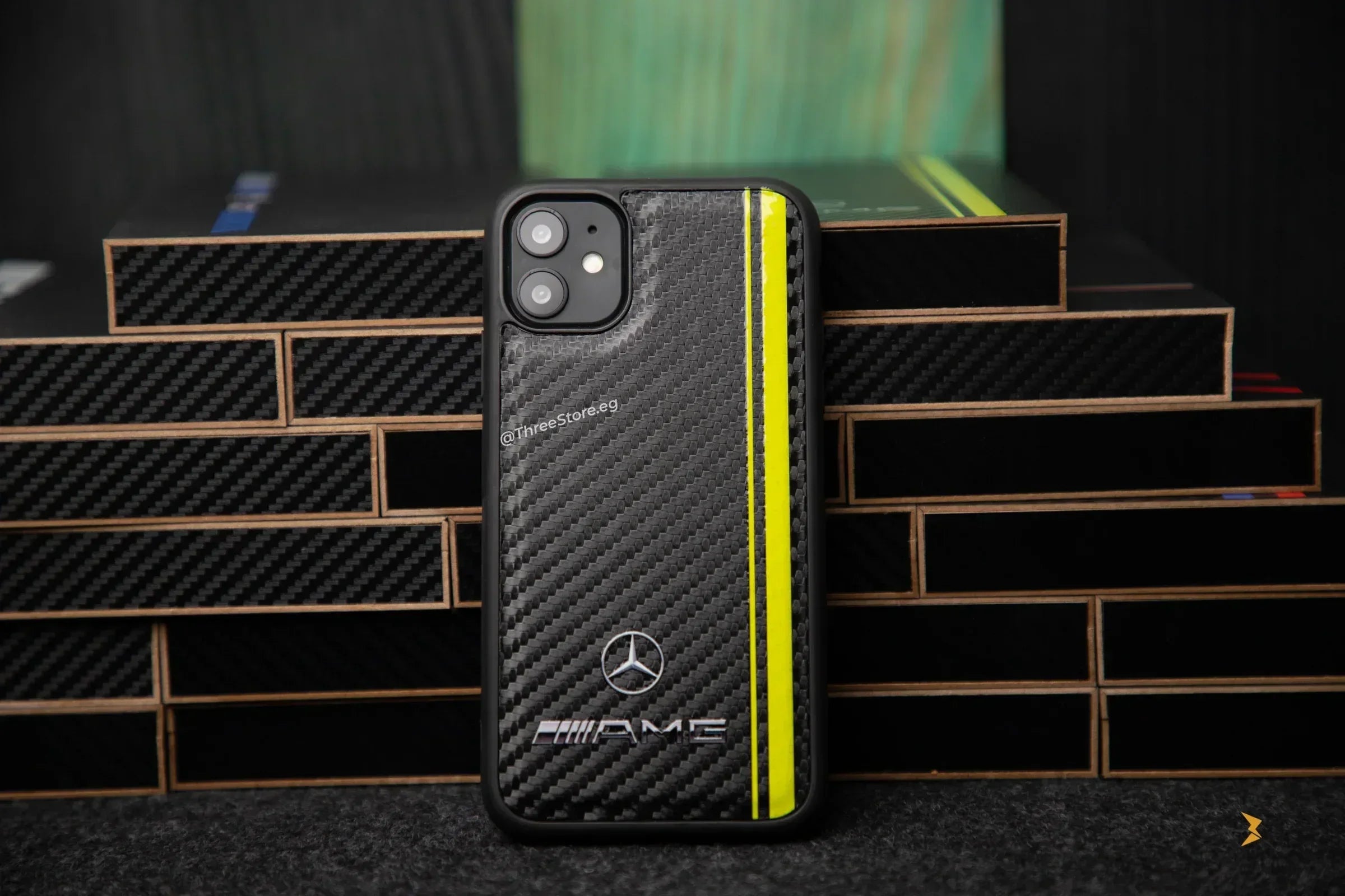 Fiber Carbon Car Brands Case iPhone 11 - Three