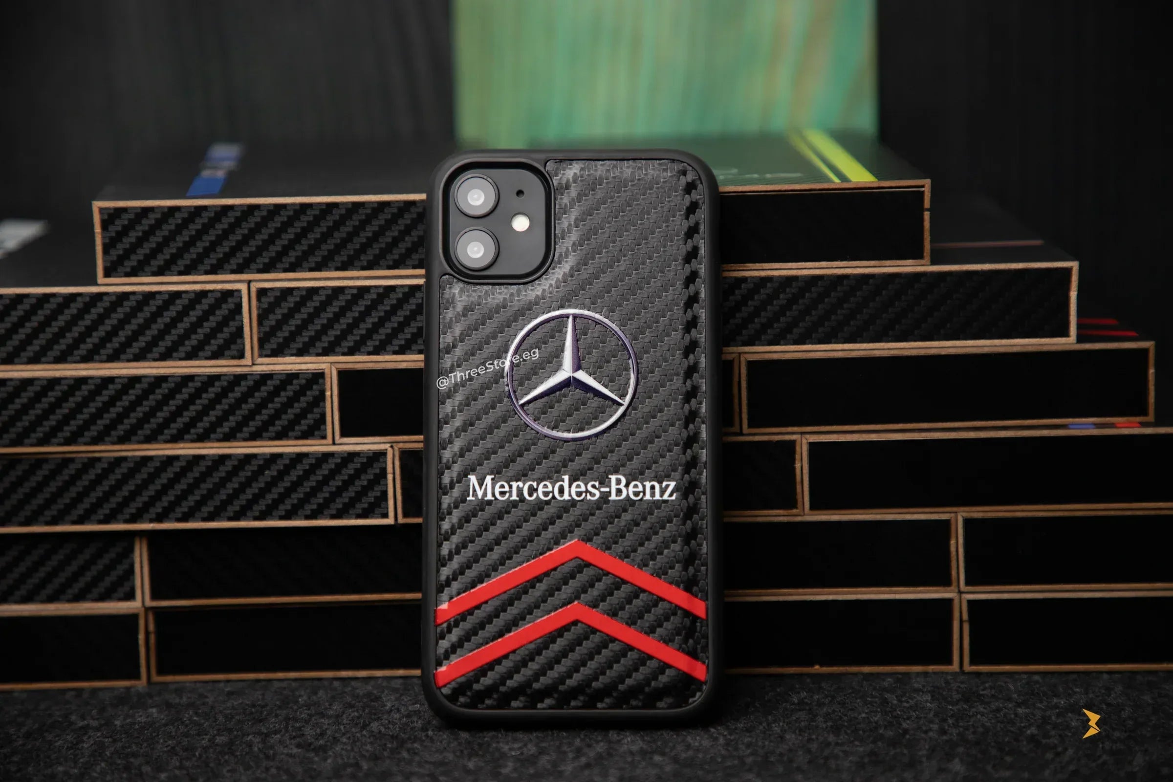 Fiber Carbon Car Brands Case iPhone 11 - Three