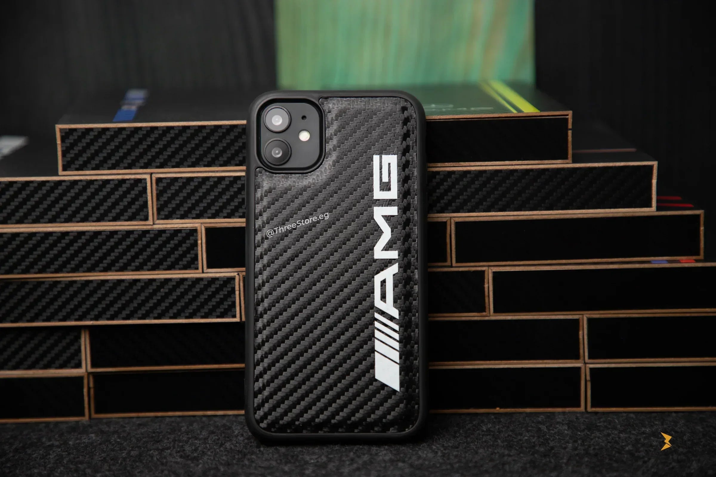 Fiber Carbon Car Brands Case iPhone 11 - Three