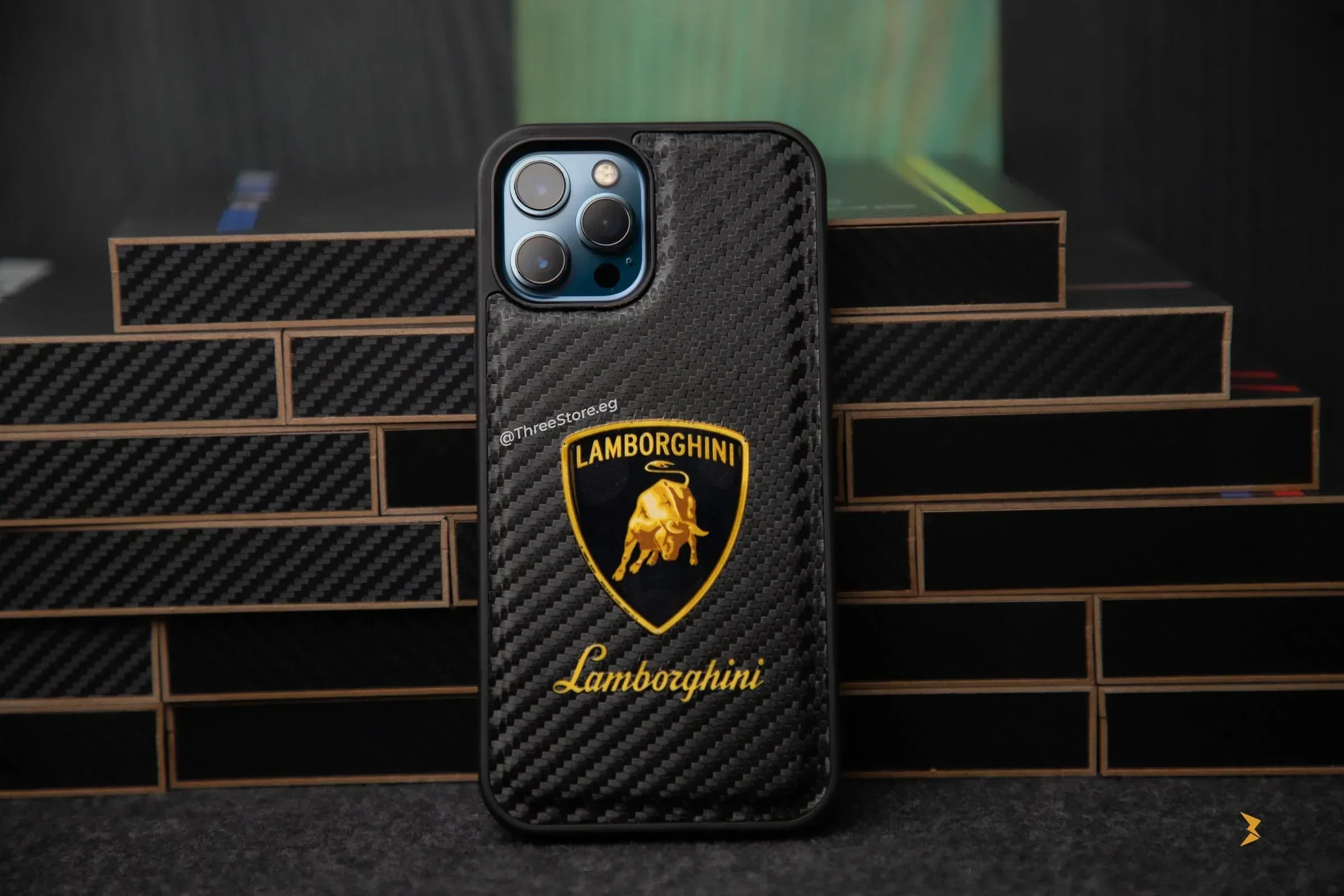 Fiber Carbon Car Brands Case iPhone 14 Pro Max - Three
