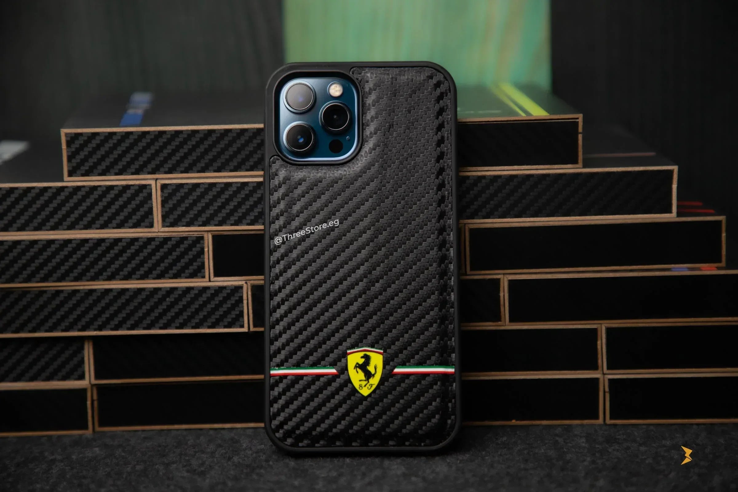 Fiber Carbon Car Brands Case iPhone 14 Pro Max - Three