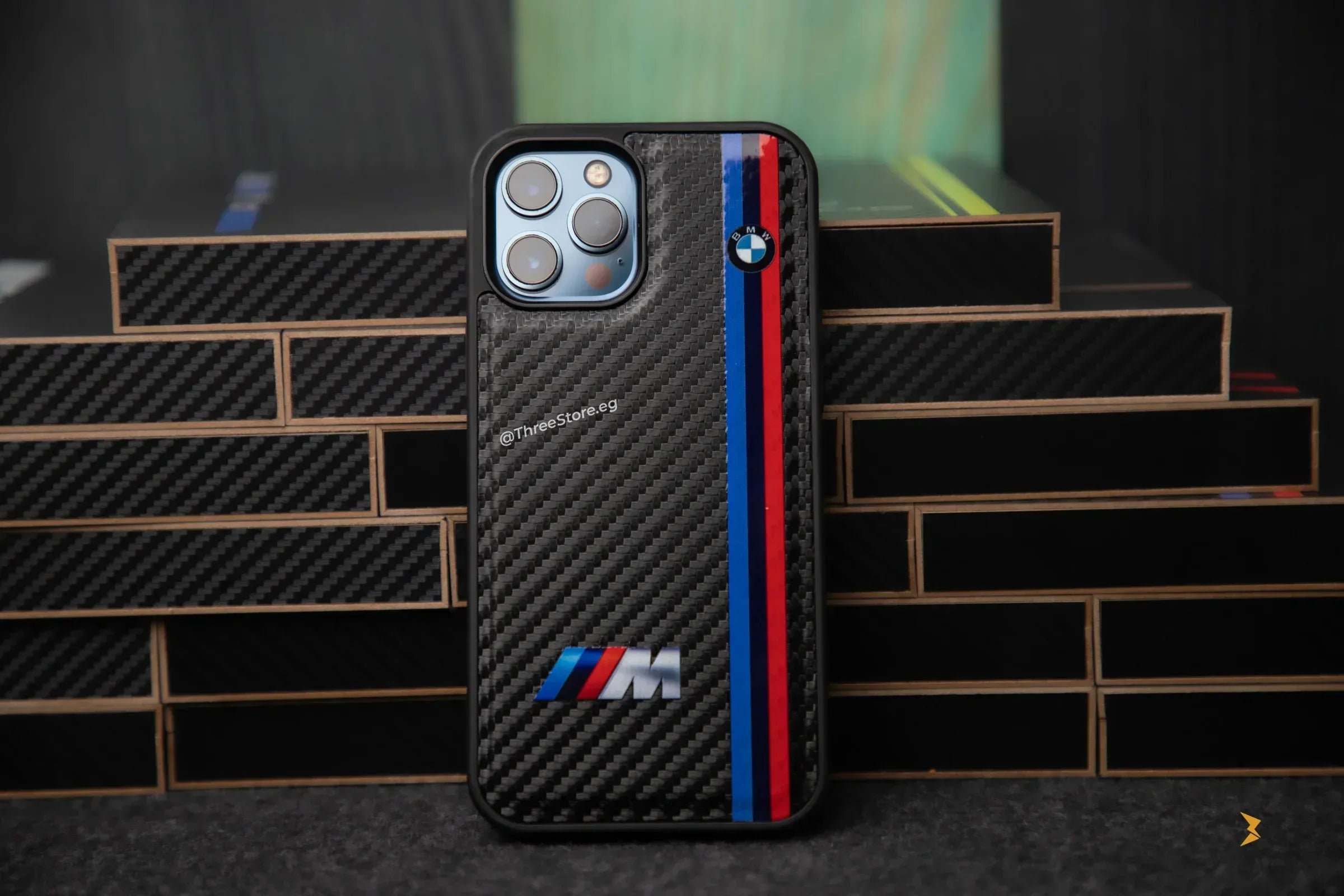 Fiber Carbon Car Brands Case iPhone 13 Pro Max - Three