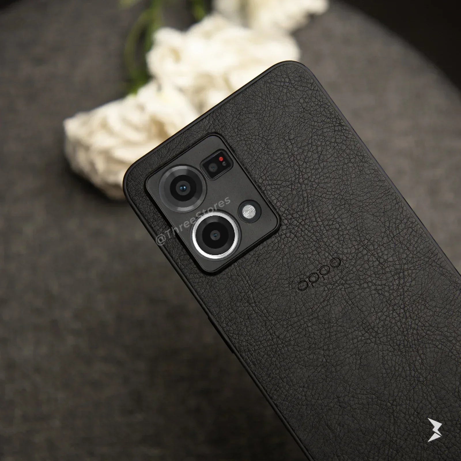 Leather Camera Protection Case Oppo Reno 7 4G / Reno 8 4G - Three