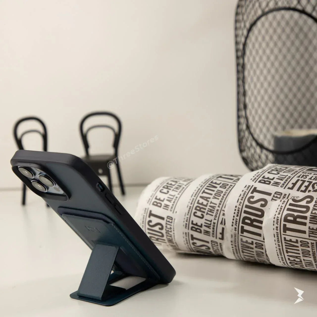 HDD Magnetic Stand Card Leather Case iPhone 12 Pro Max - Three