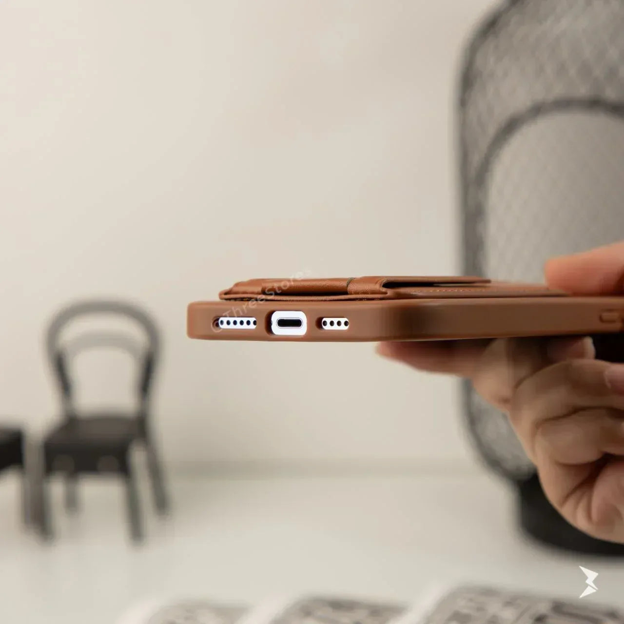 HDD Magnetic Stand Card Leather Case iPhone 12 Pro Max - Three