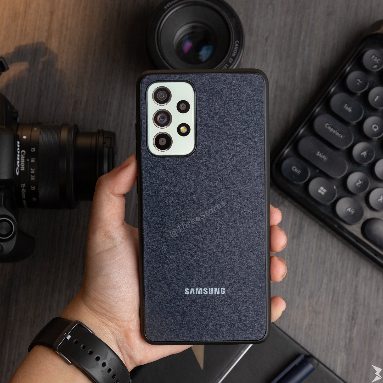 Slim Leather Camera Protection Case Samsung A53